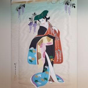 Vintage Japanese Silk Art